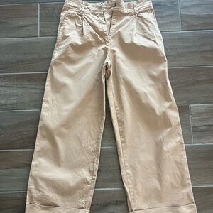 J. Crew Cropped Wide Leg Khakis
